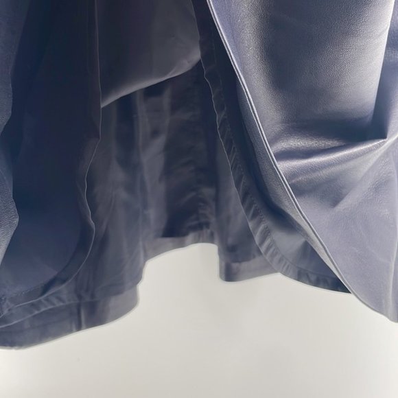 🫐J Crew Dark blue Leather Skater Skirt - Picture 6 of 10